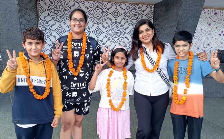 CMS students’ delegation return from London after participating in International Childrens Camp